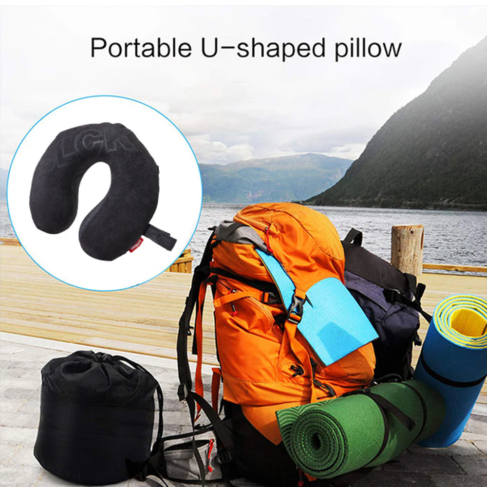 BLCK Memory Foam Travel Pillow - Black - Image 4