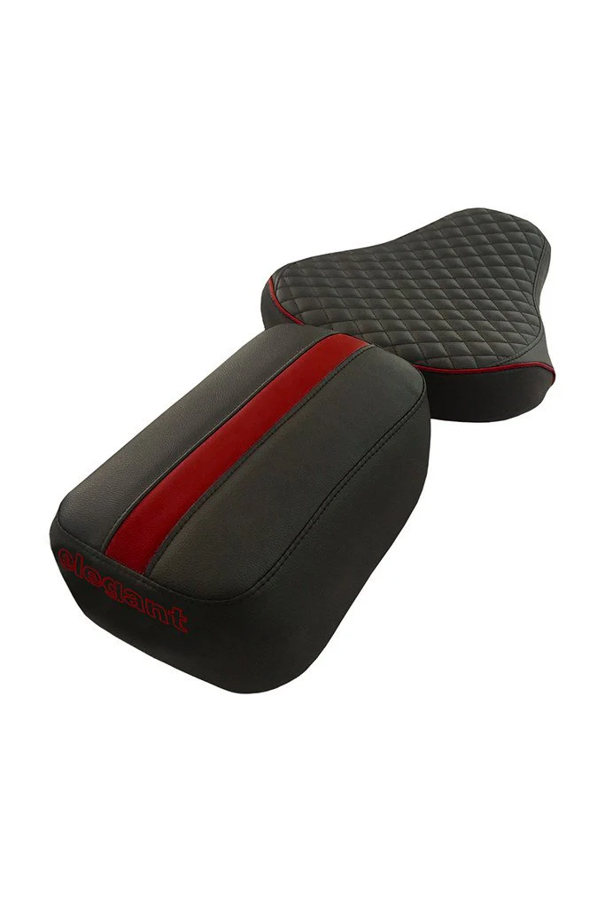 Cameo Sports Twin Bike Seat Cover Black and Red for Bullet - Image 3