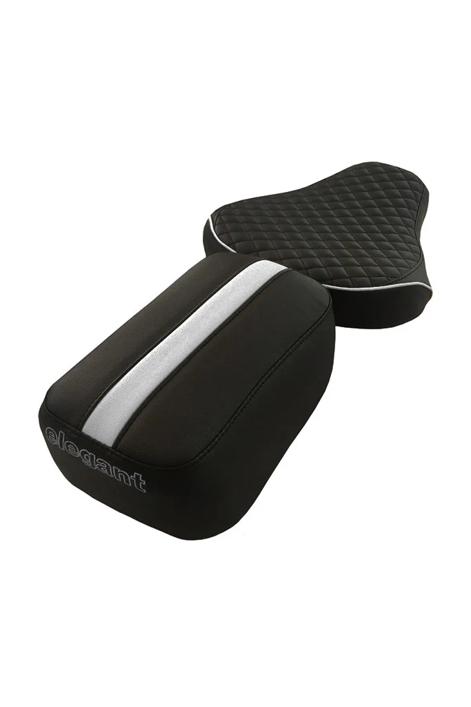 Cameo Sports Twin Bike Seat Cover Black and White for Bullet - Image 3