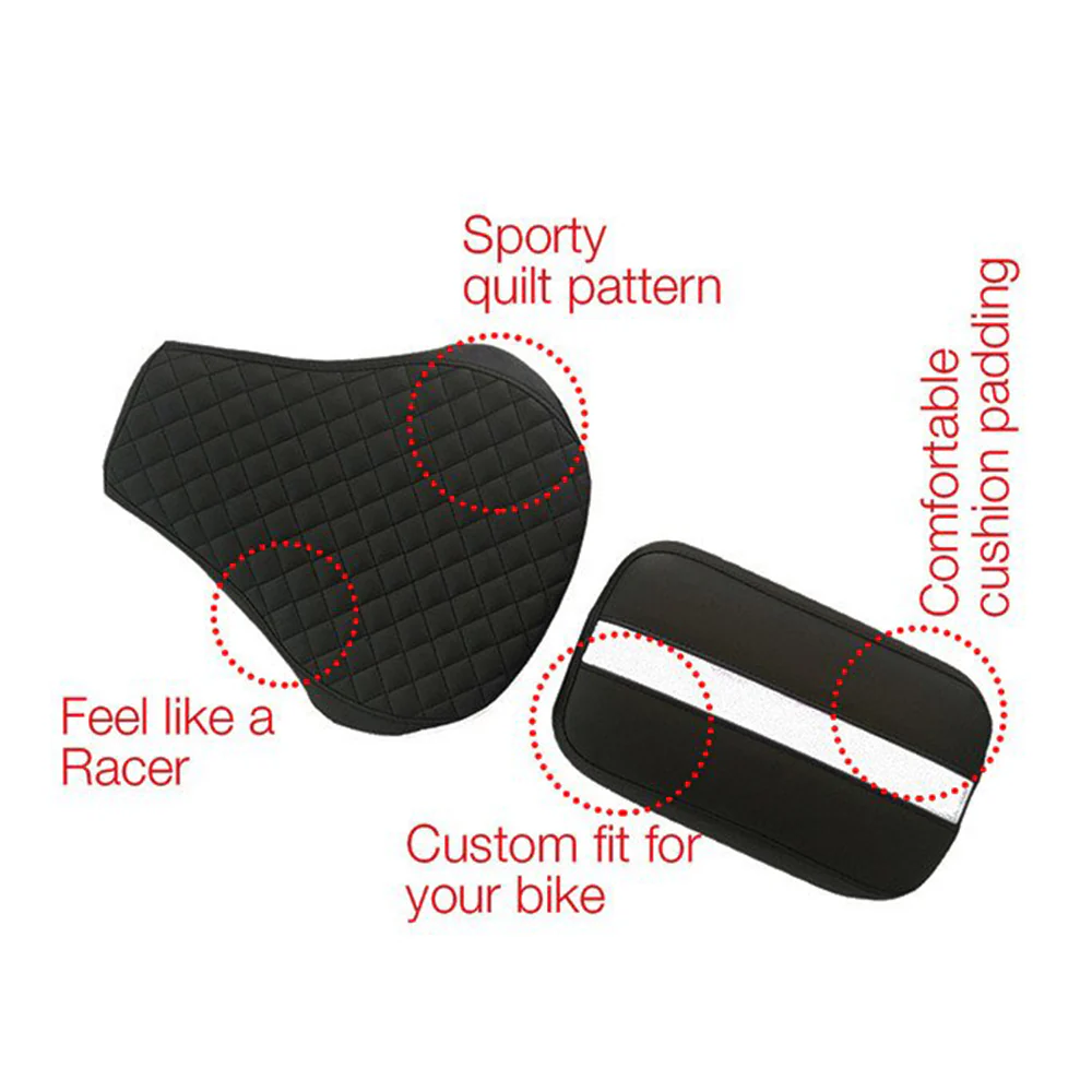 Cameo Sports Twin Bike Seat Cover Black and White for Bullet - Image 4