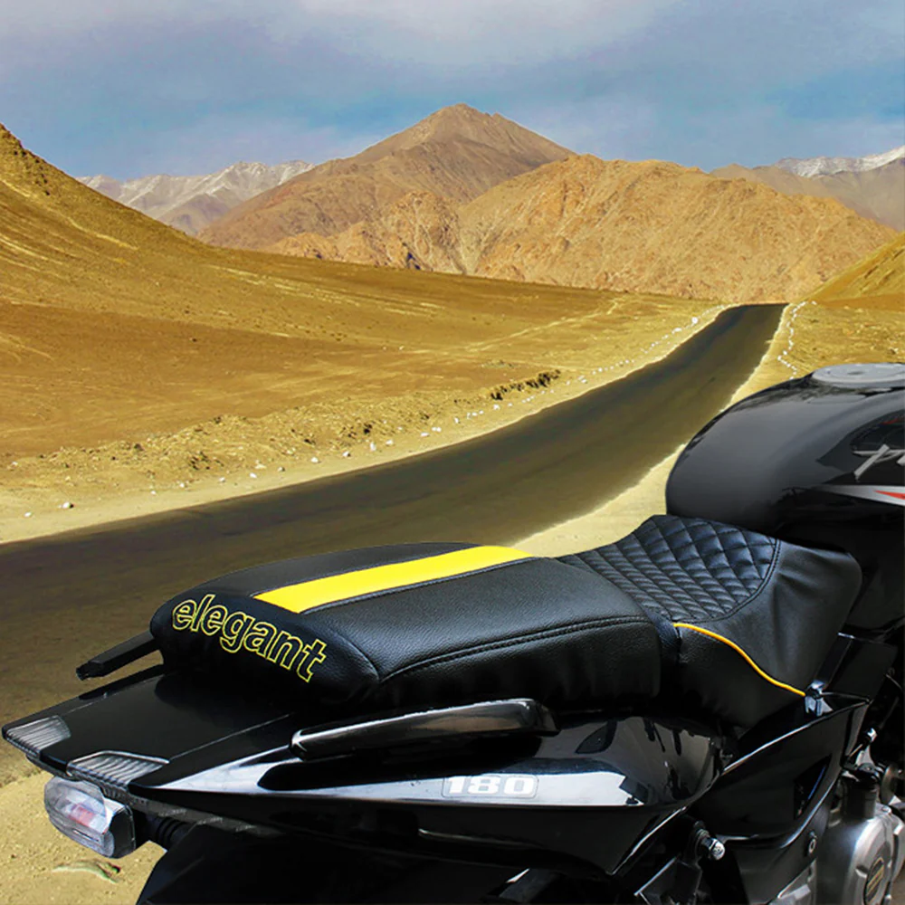 Cameo Sports Twin Bike Seat Cover Black and Yellow for KTM Duke - Image 3