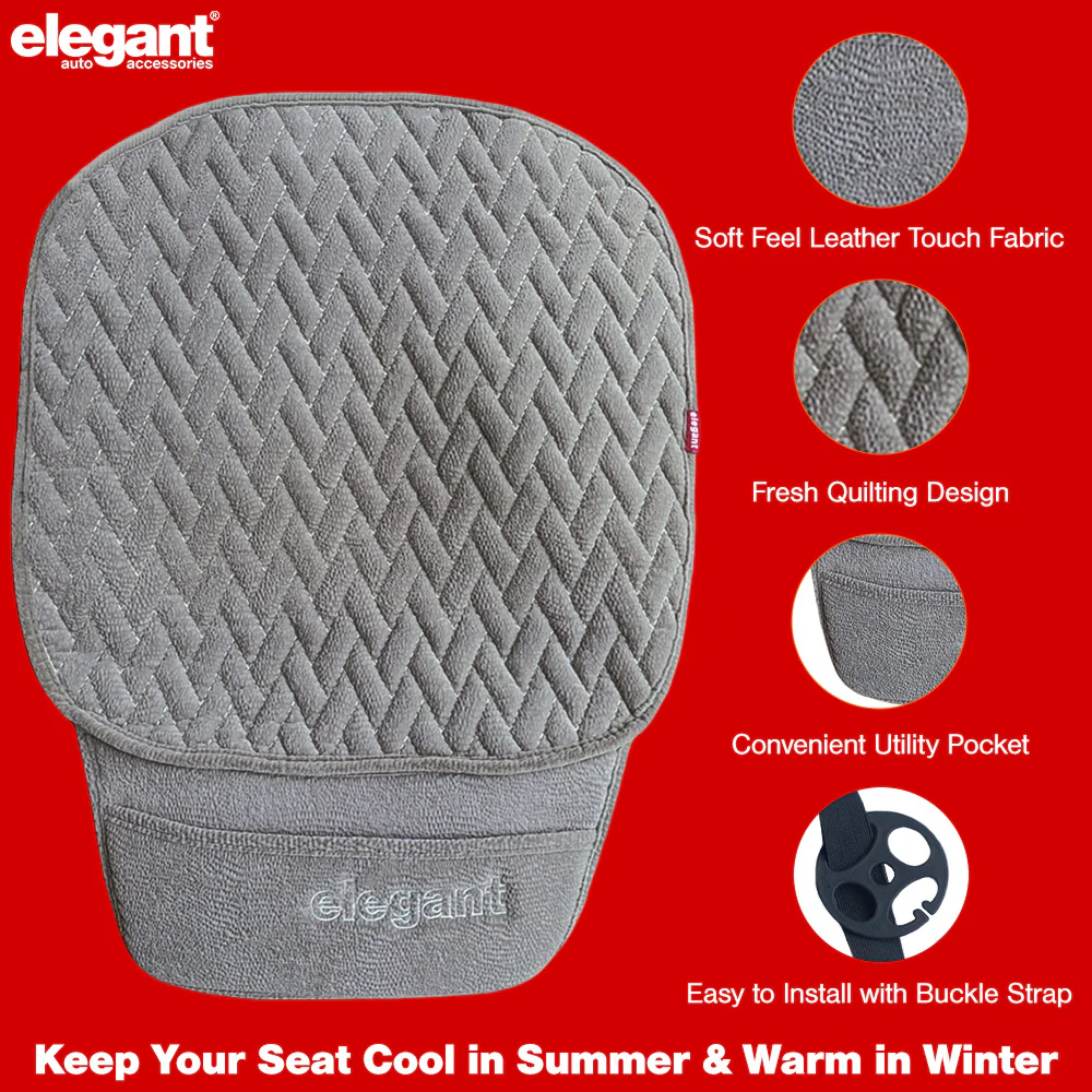 Caper Cool Pad Car Seat Cushion Light Grey (Set of 2) - Image 4