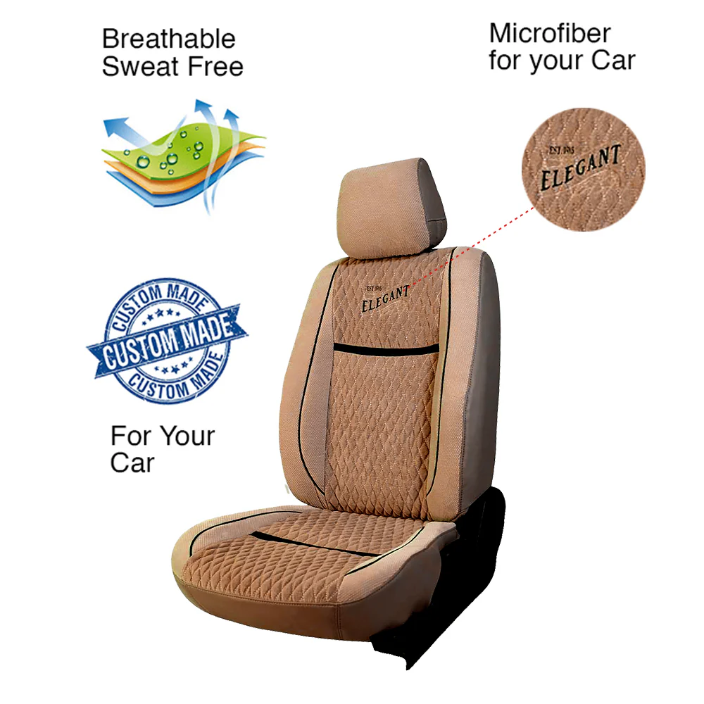Comfy Vintage Fabric Car Seat Cover For Ford Aspire with Free Set of 4 Comfy Cushion - Image 6