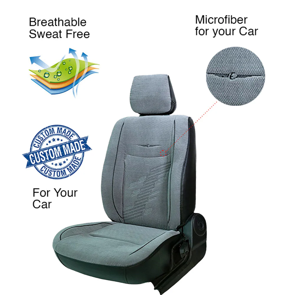 Z-Dot Bucket Fit Fabric Car Seat Cover For Maruti Swift with Free Set of 4 Comfy Cushion & Neck Rest - Image 9