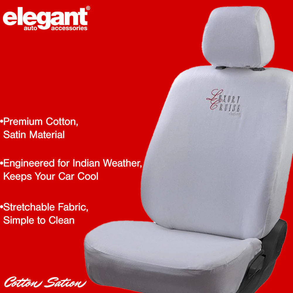 Cotton Satin Fabric Car Seat Cover For Kia Syros - Image 2