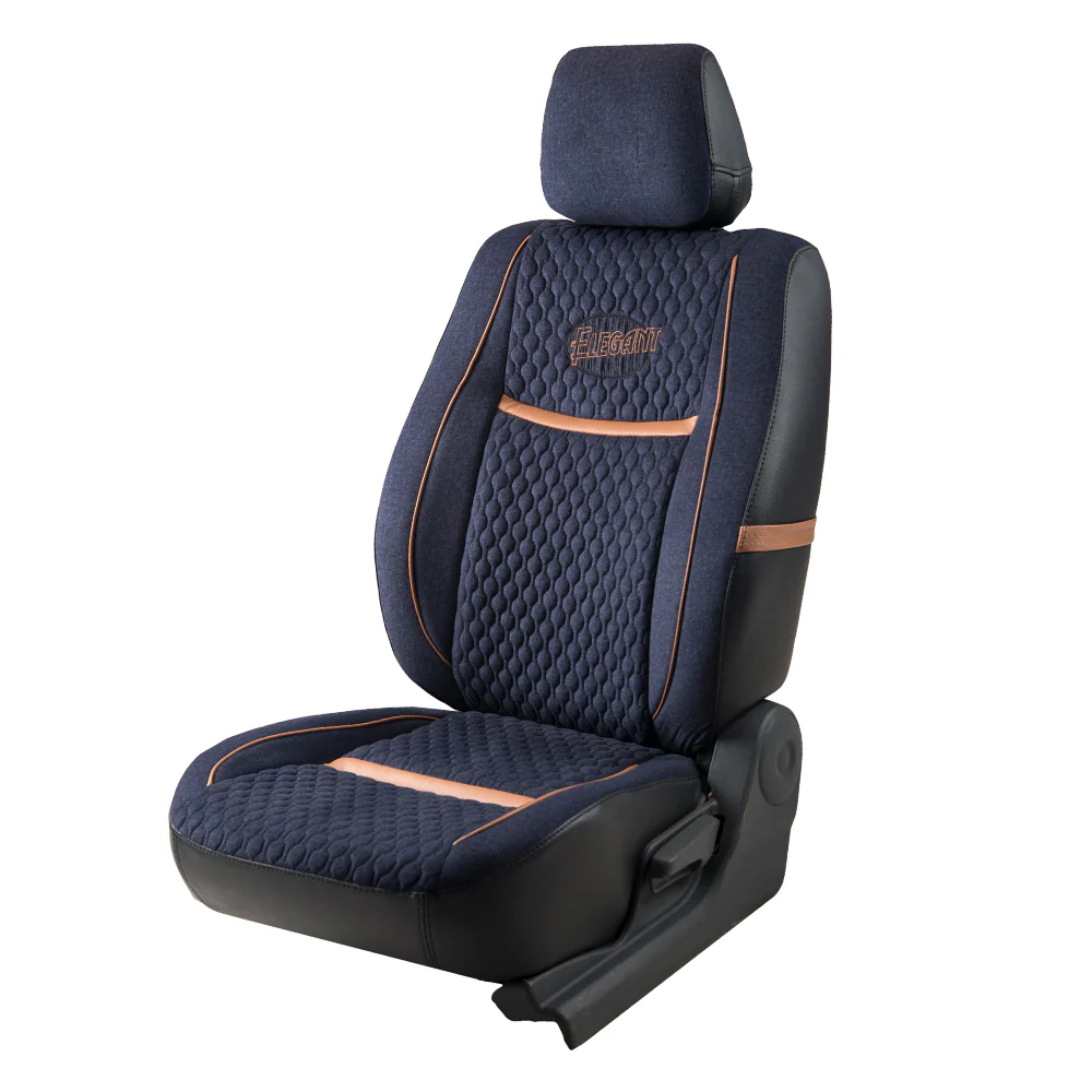 Denim Retro Velvet Fabric Car Seat Cover For Volkswagen Ameo - Image 5