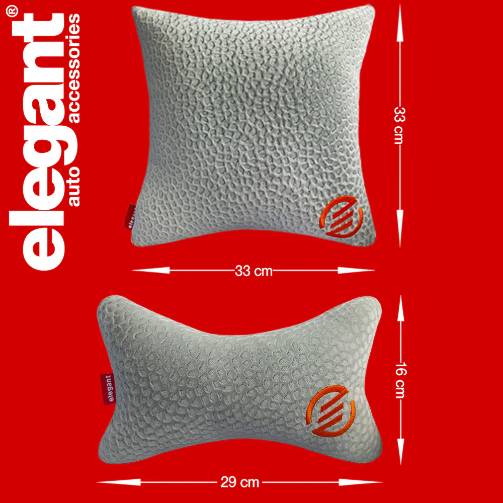 Elegant Comfy Velvet Cushion & Neck Rest Car Pillow CU12 - Image 10
