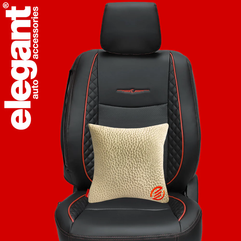 Elegant Comfy Velvet Cushion & Neck Rest Car Pillow CU12 - Image 13
