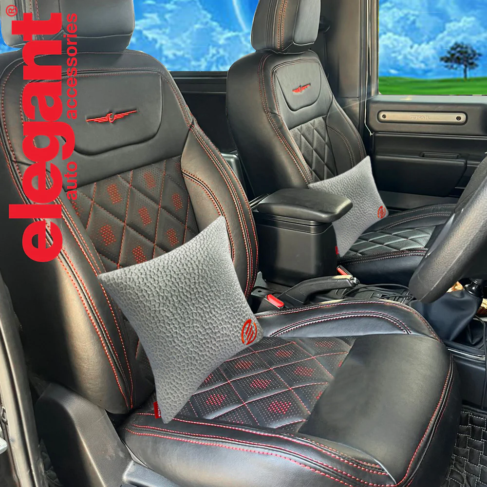 Elegant Comfy Velvet Cushion & Neck Rest Car Pillow CU12 - Image 19
