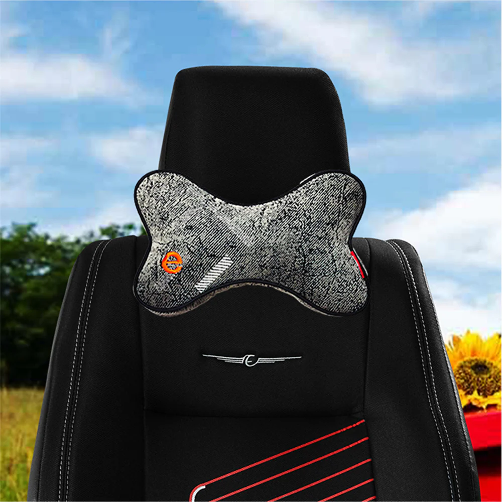 Elegant Dual Tone Silky Neck Support Pillow Set of 2 - Image 2