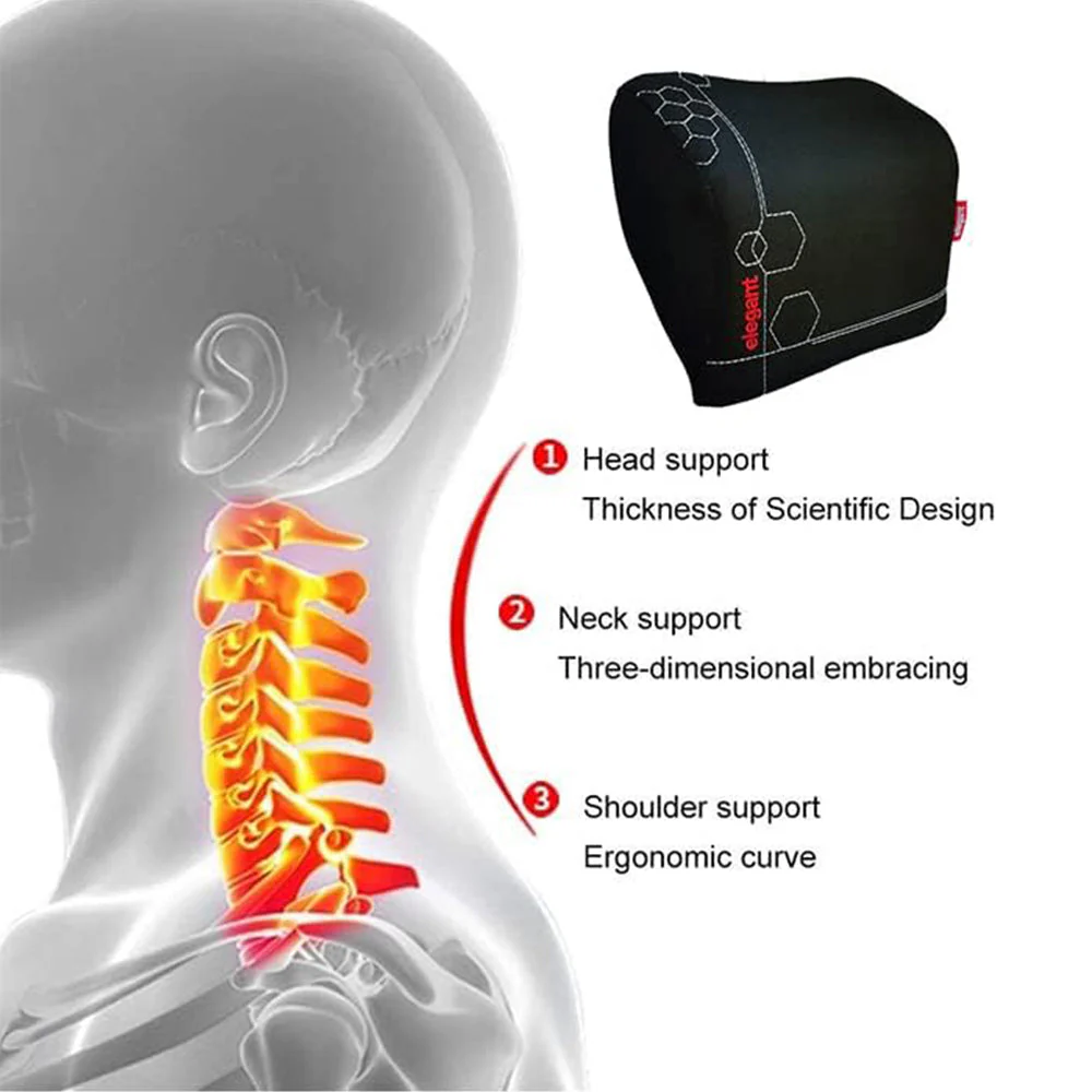 Elegant Zig Memory Foam Neck Rest D Car Support Pillow - Image 4