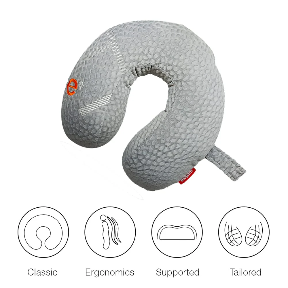 Elegant Silky Velvet Travel Pillow Grey - Image 3
