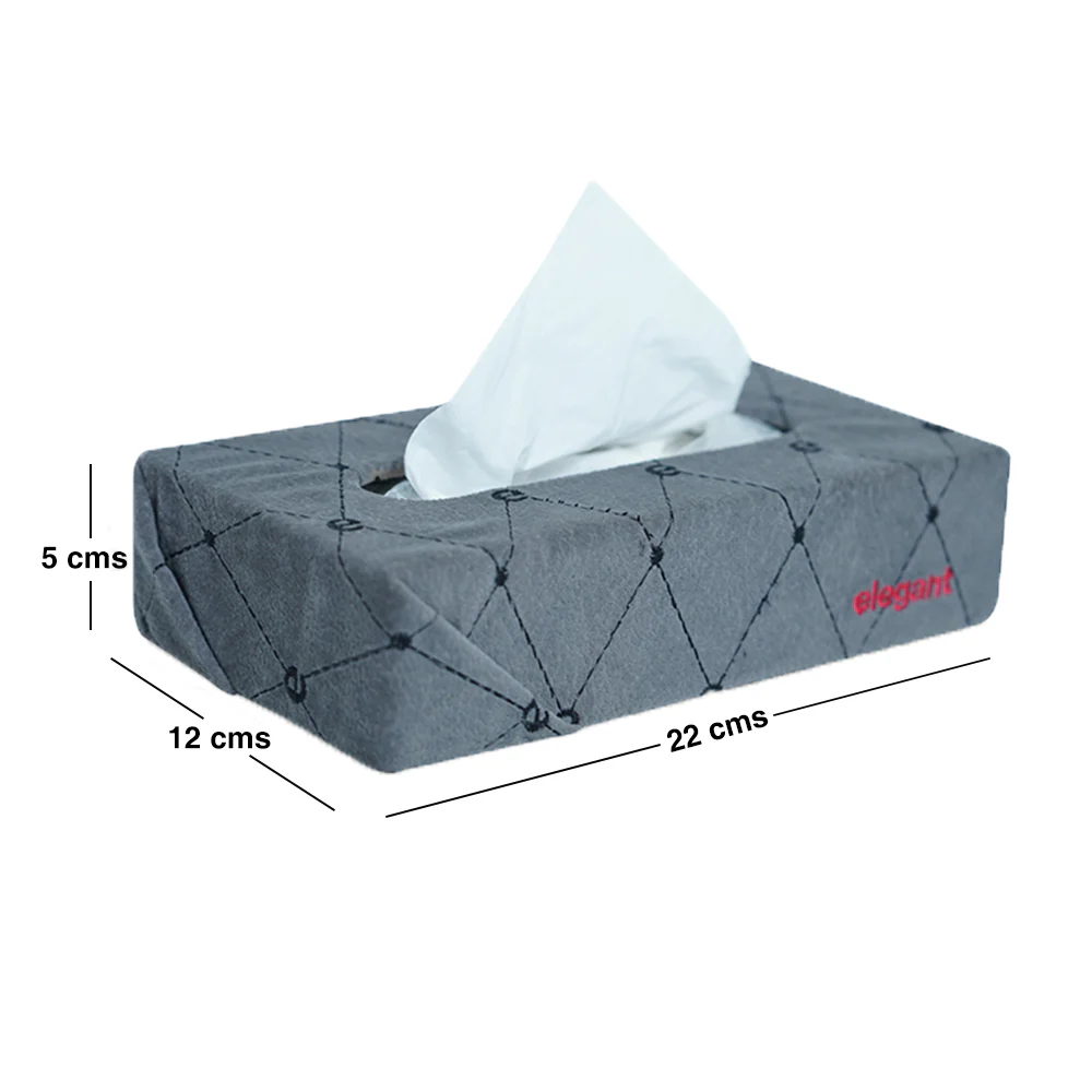 Fabric Tissue Box Grey E Design CU01 - Image 4