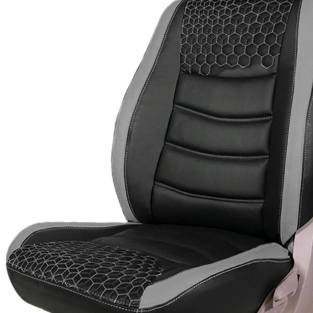 Glory Prism Art Leather Car Seat Cover Black and Grey For Maruti Grand Vitara - Image 3