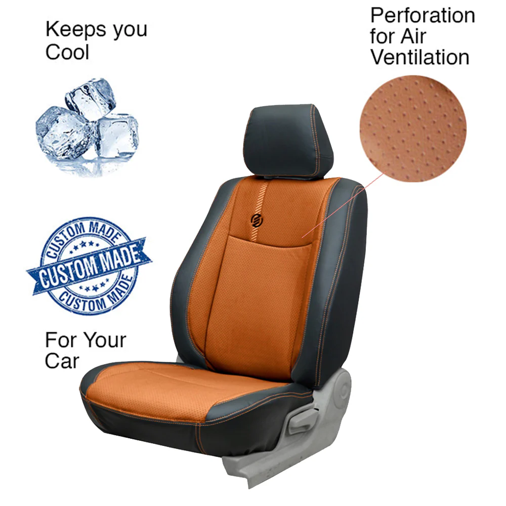 Venti 1 Duo Perforated Art Leather Car Seat Cover For Hyundai Exter - Image 12