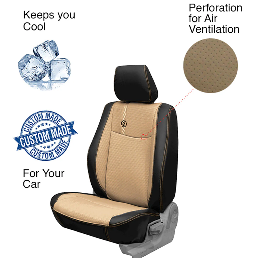 Venti 1 Duo Perforated Art Leather Car Seat Cover For Mahindra XUV 400 EV - Image 12