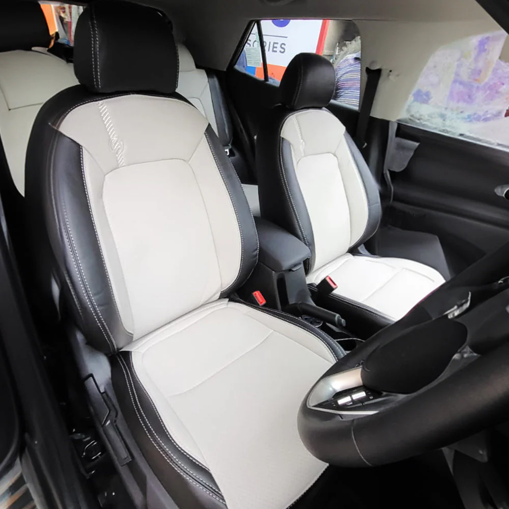 Venti 1 Duo Perforated Art Leather Car Seat Cover For Skoda Kushaq - Image 2
