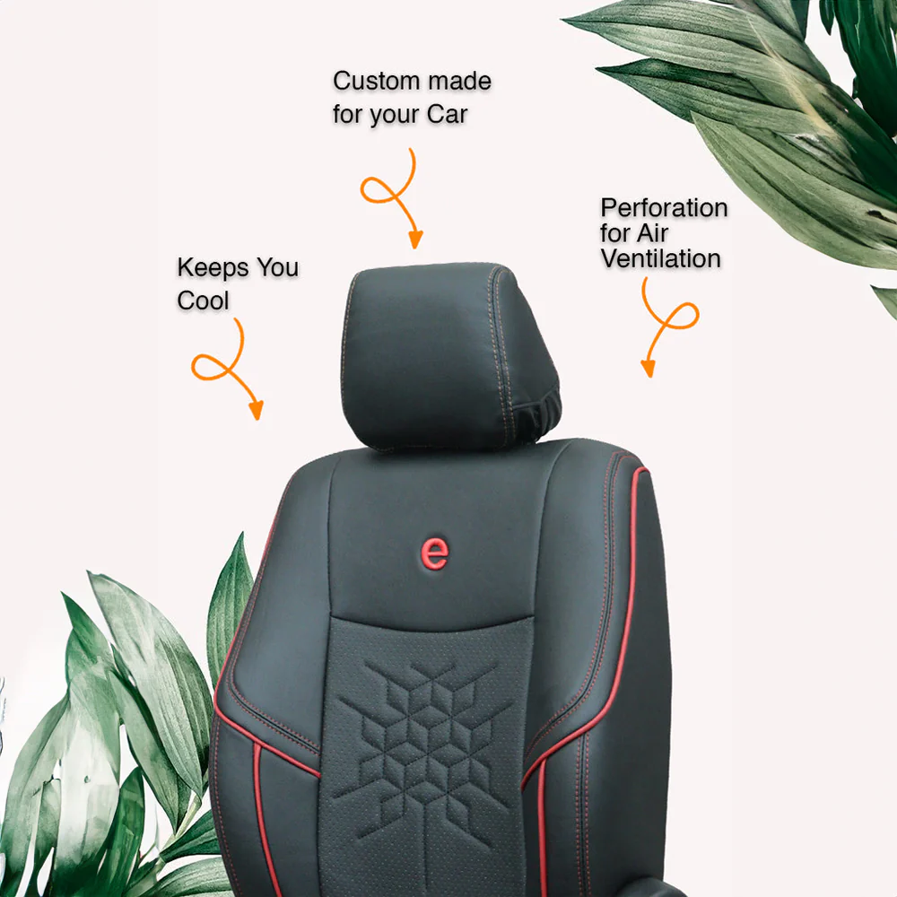 Venti 2 Perforated Art Leather Car Seat Cover For Honda City - Image 8