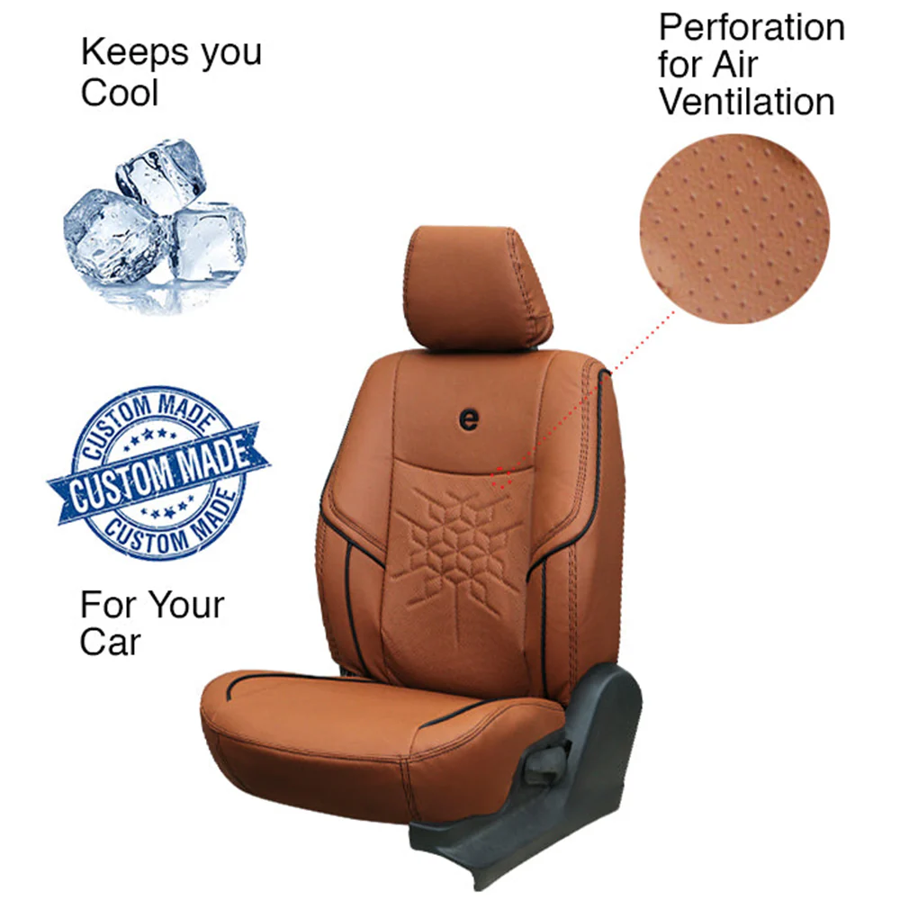 Venti 2 Perforated Art Leather Car Seat Cover For Honda Brio - Image 13