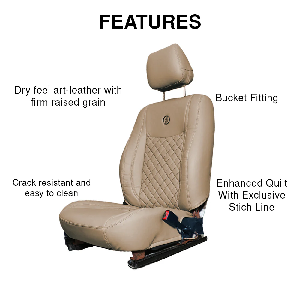 Venti 3 Perforated Art Leather Car Seat Cover For Volkswagen Ameo - Image 4