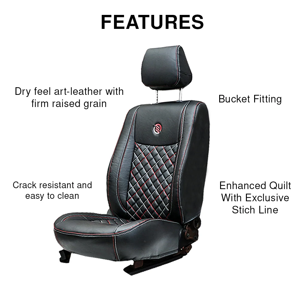 Venti 3 Perforated Art Leather Car Seat Cover For Maruti S-Presso - Image 10