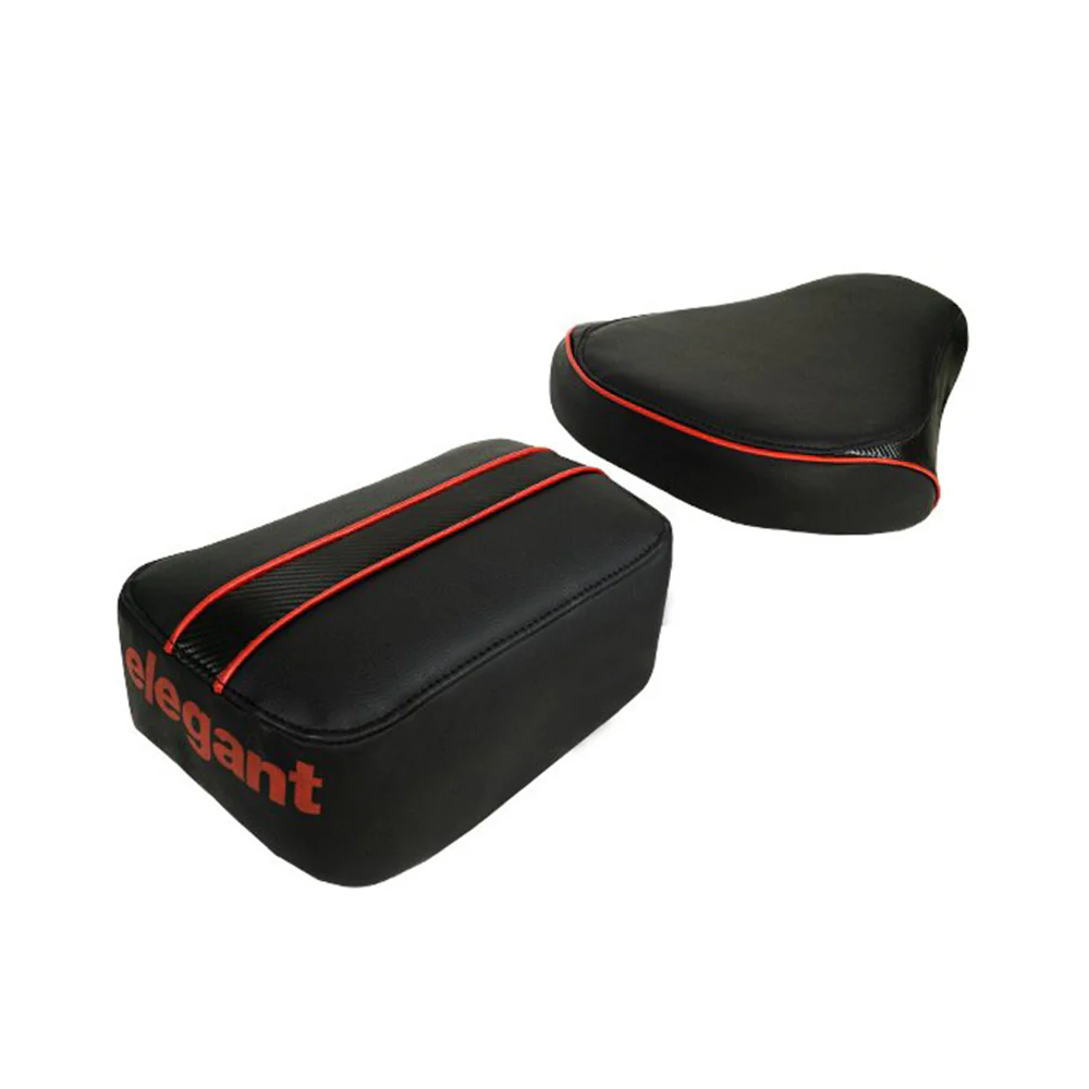 Gun Twin Bike Seat Cover Black and Red for Bullet - Image 4