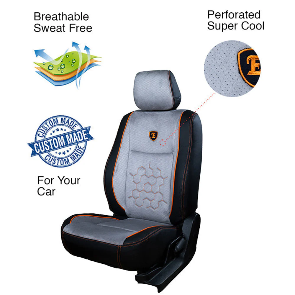 Icee Duo Perforated Fabric Car Seat Cover For Honda Civic - Image 8