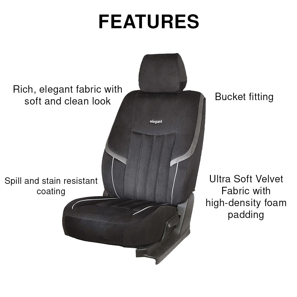 King Velvet Fabric Car Seat Cover For Tata Curvv - Image 6