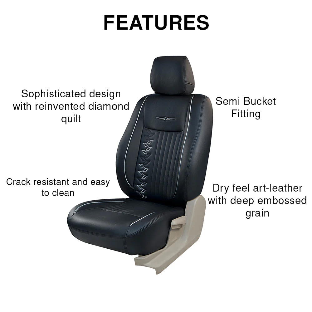 Knight Bucket Fit Art Leather Car Seat Cover For Maruti Victoris - Image 21