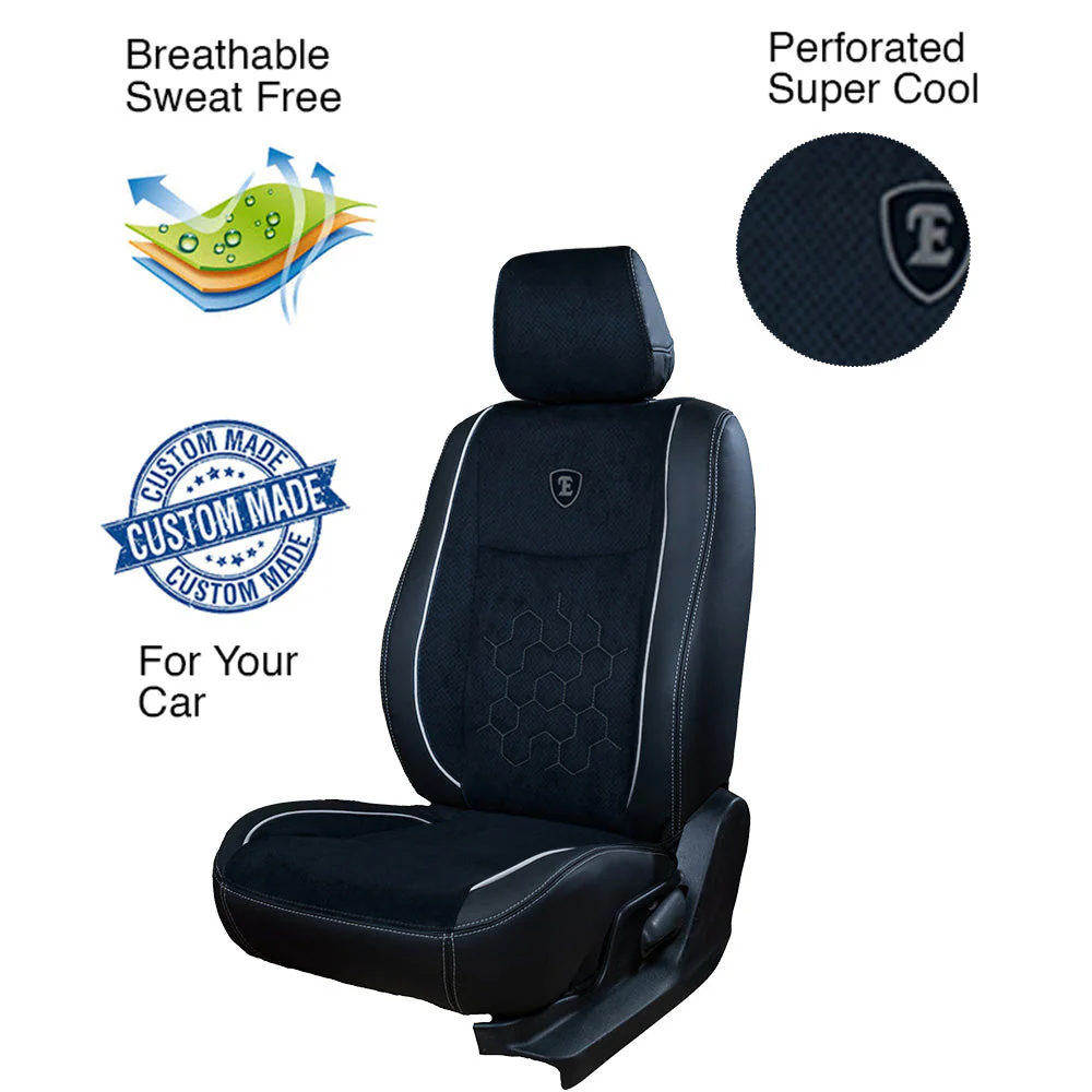Icee Perforated Fabric Car Seat Cover For Citroen Basalt - Image 7
