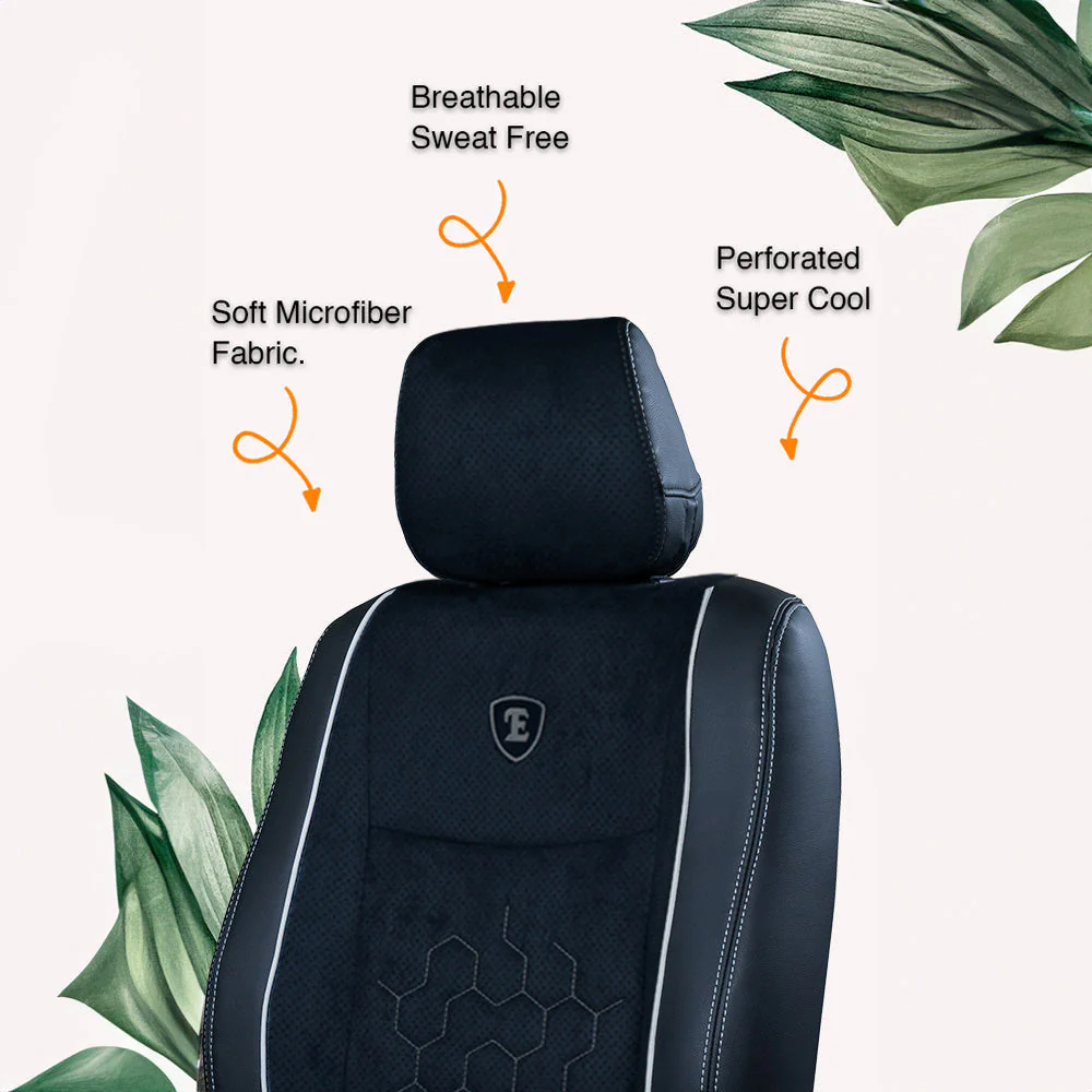 Icee Perforated Fabric Car Seat Cover For Ford Ecosport - Image 8