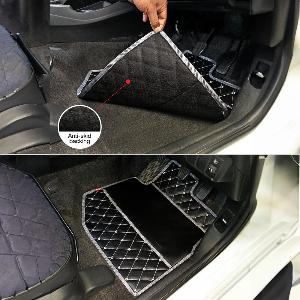 Luxury Leatherette Car Floor Mat For Renault Triber - Image 2