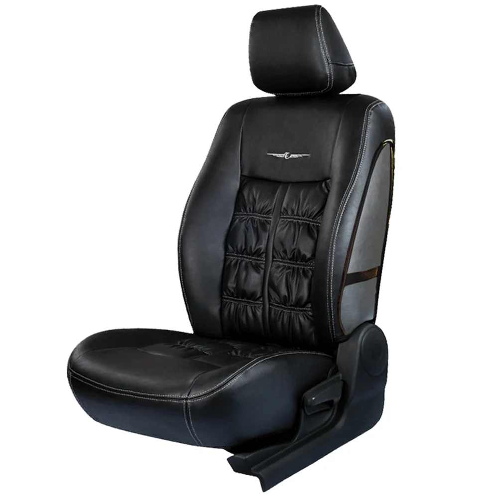 Nappa Grande Art Leather Airbag Friendly Car Seat Cover Black For Maruti Victoris