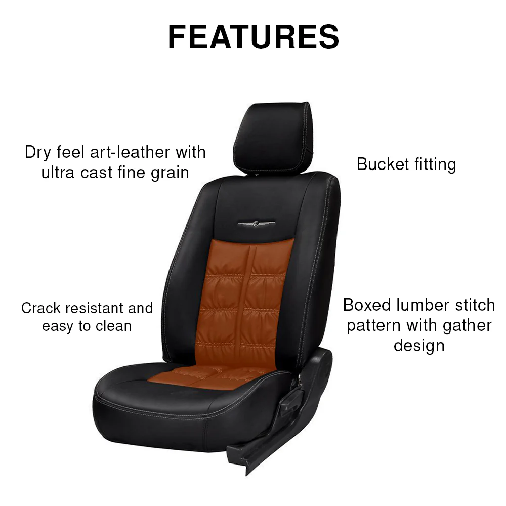 Nappa Grande Duo Art Leather Car Seat Cover For Tata Nexon - Image 4