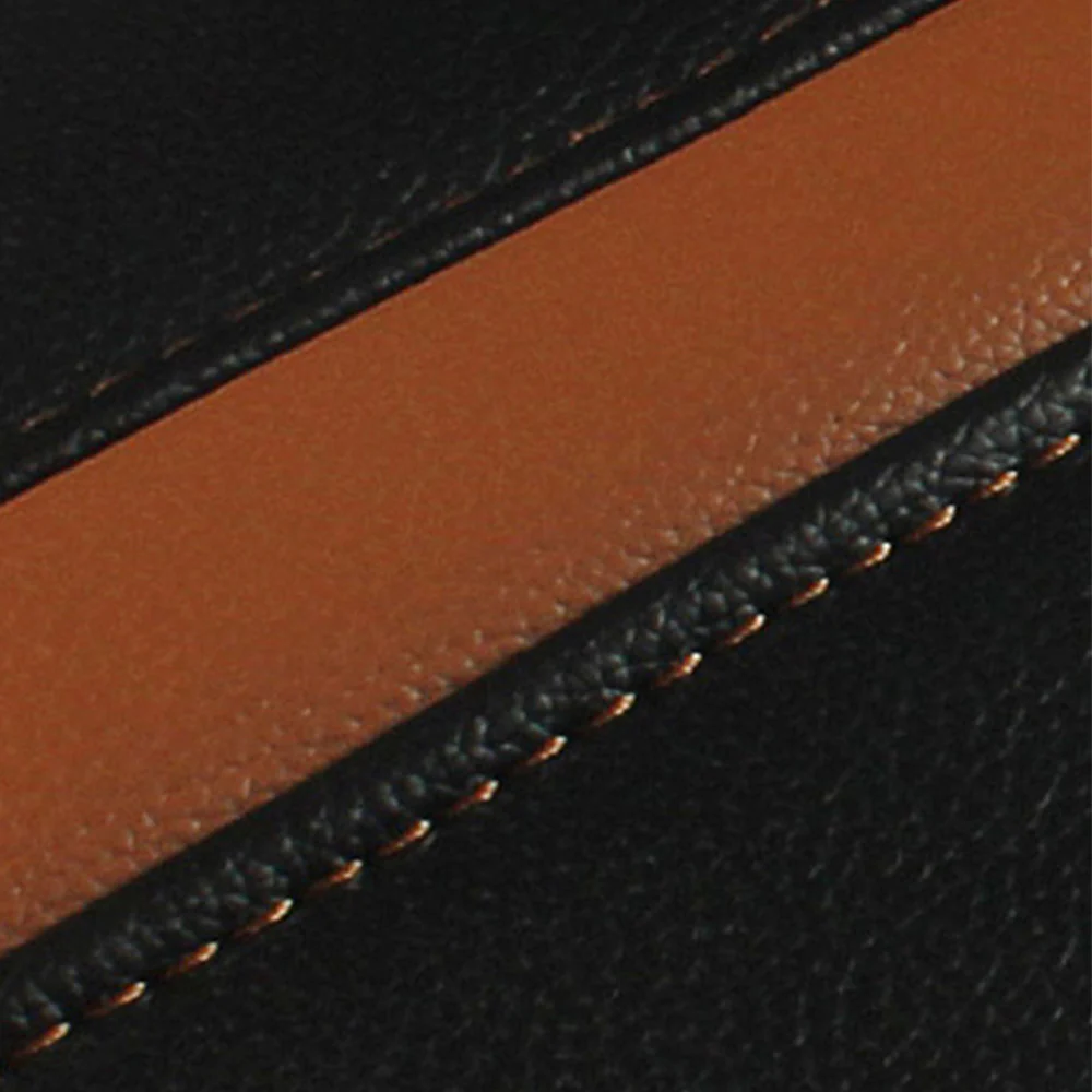 Prime Luxury Twin Bike Seat Cover Black and Tan - Image 3