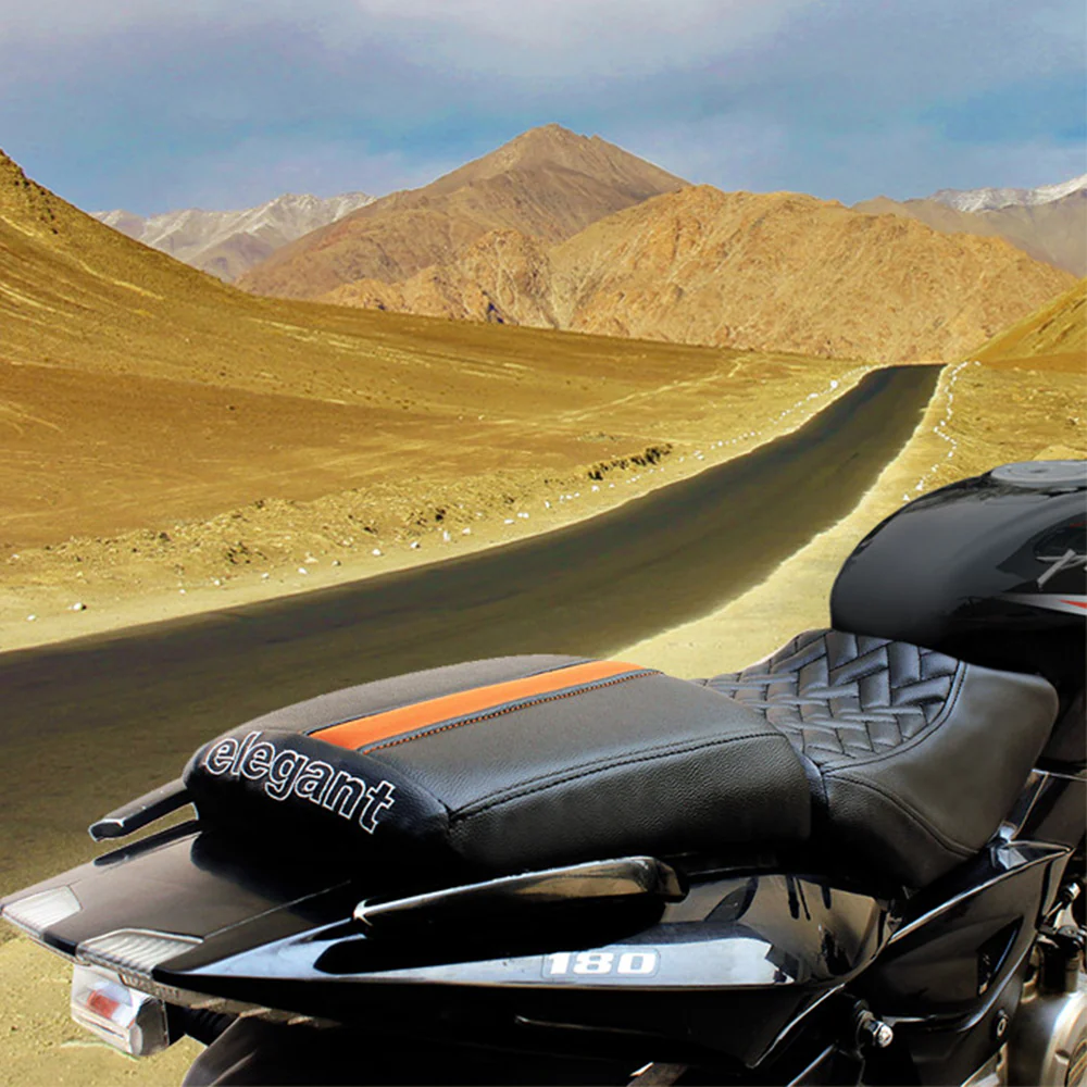 Prime Luxury Twin Bike Seat Cover Black and Tan - Image 4