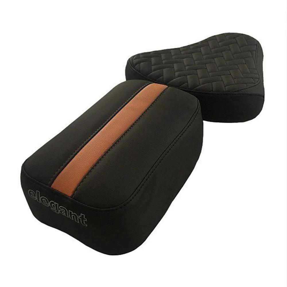 Prime Luxury Twin Bike Seat Cover Black and Tan for Bullet - Image 3