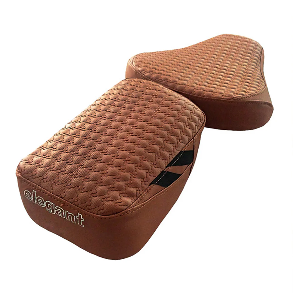 Rodeo Luxury Twin Bike Seat Cover Tan with Black Side Detail for Bullet - Image 3