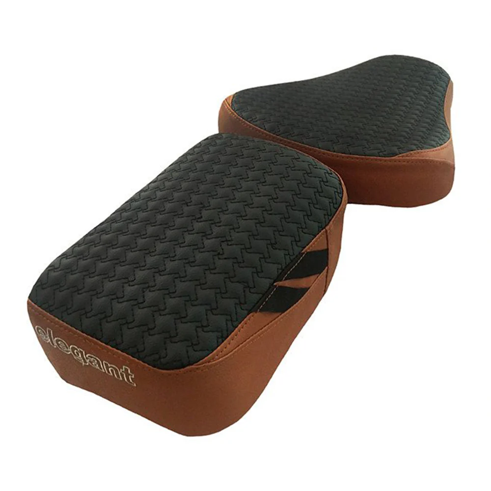 Rodeo Luxury Twin Bike Seat Cover Tan with Black Top for Bullet - Image 3