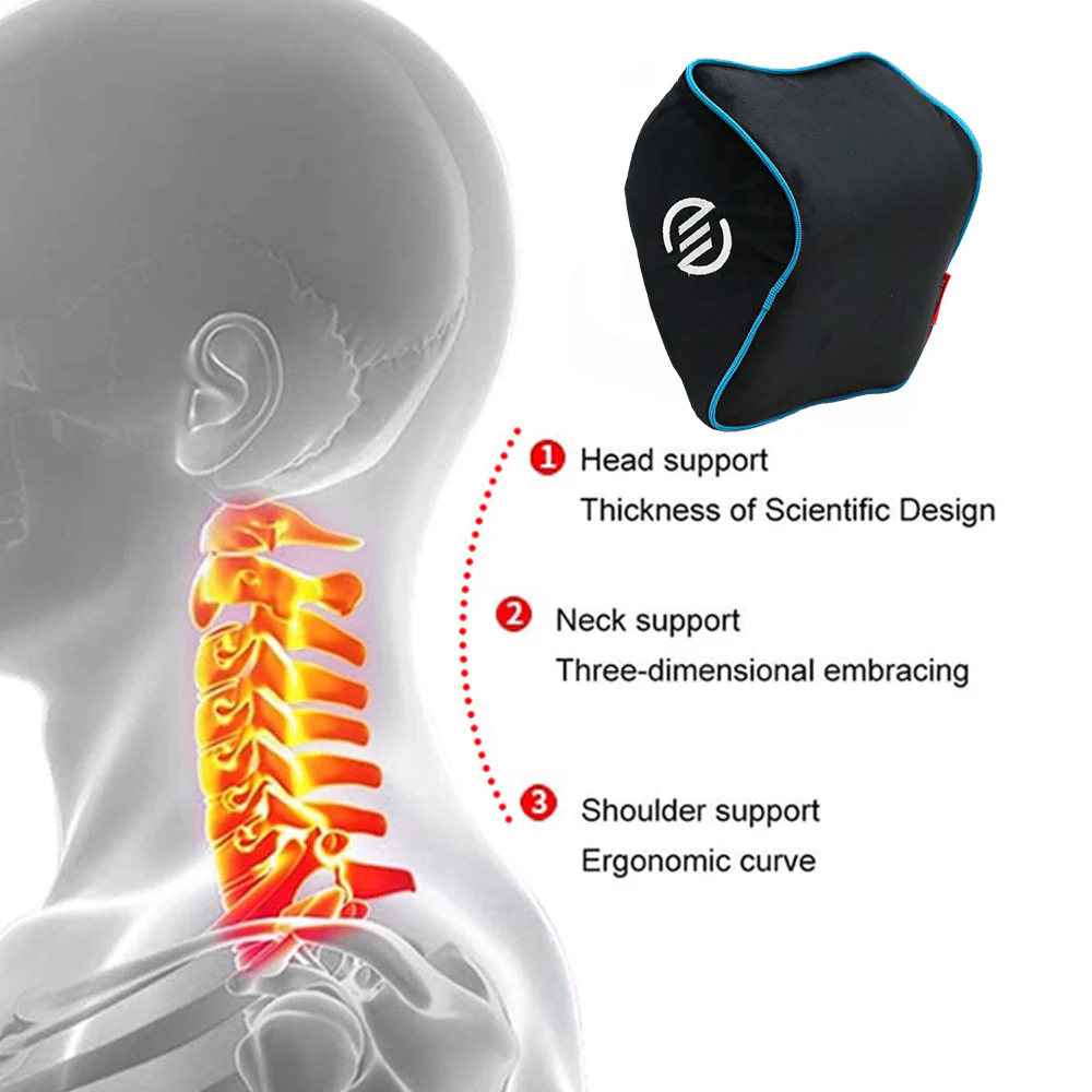 Elegant Snug Memory Foam Neck Rest D Support Pillow (Set of 2) - Image 6
