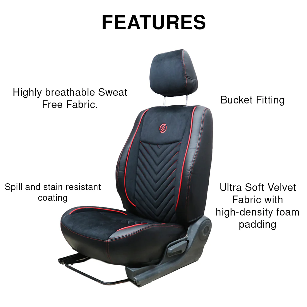 Veloba Softy Velvet Fabric Car Seat Cover For Kia Sonet - Image 12
