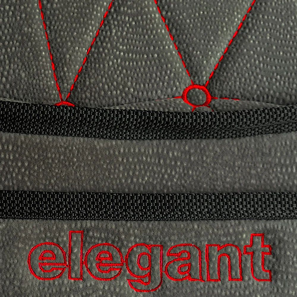 Space CoolPad Car Seat Cushion Grey-Red (Set of 2) - Image 3
