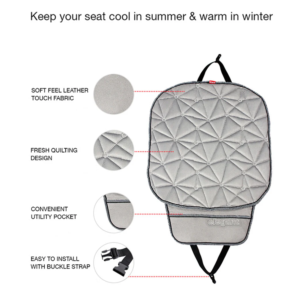 Space CoolPad Car Seat Cushion Light Grey (Set of 2) - Image 4