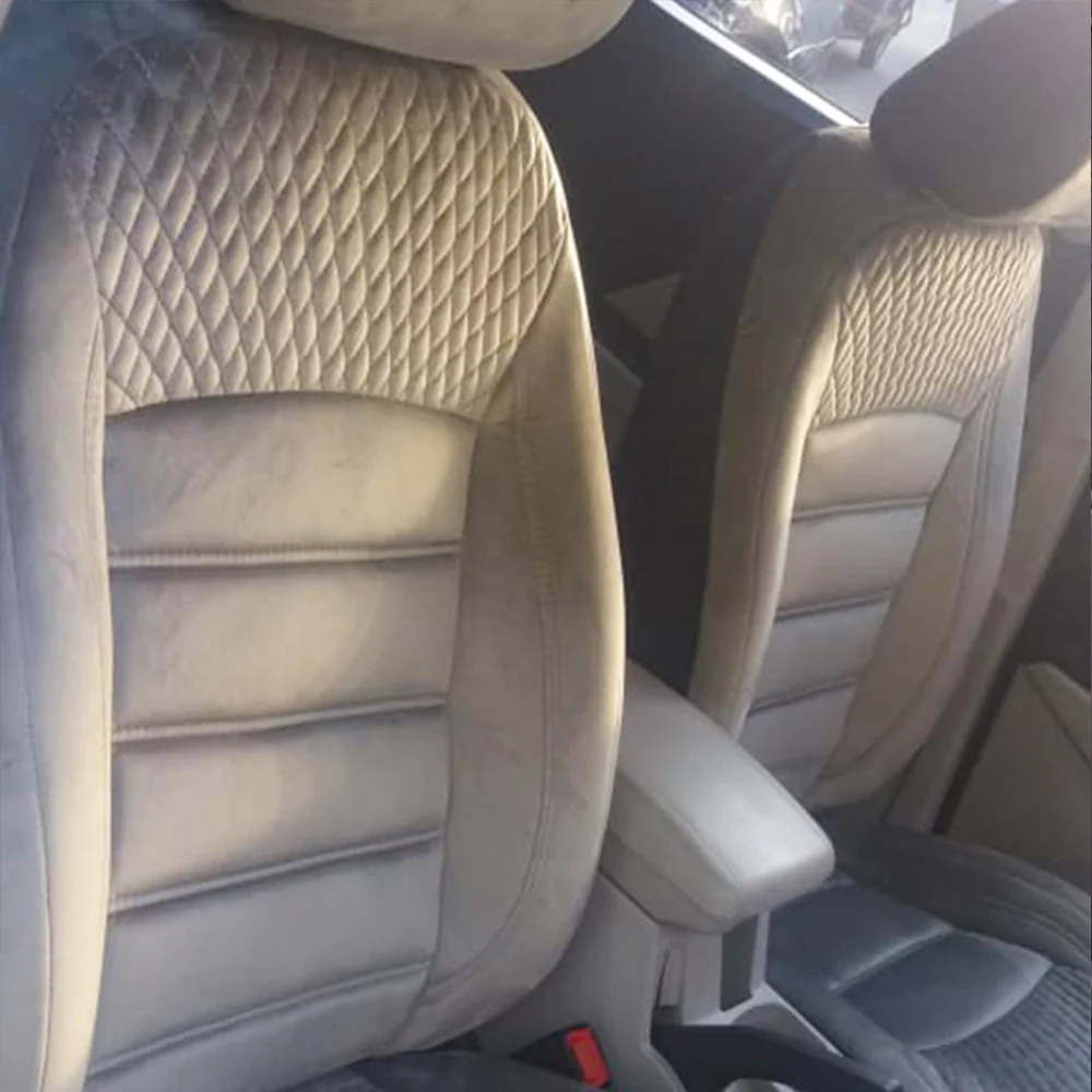 Crescent Bucket Fit Velvet Fabric Car Seat Cover For Toyota Urban Cruiser - Image 10