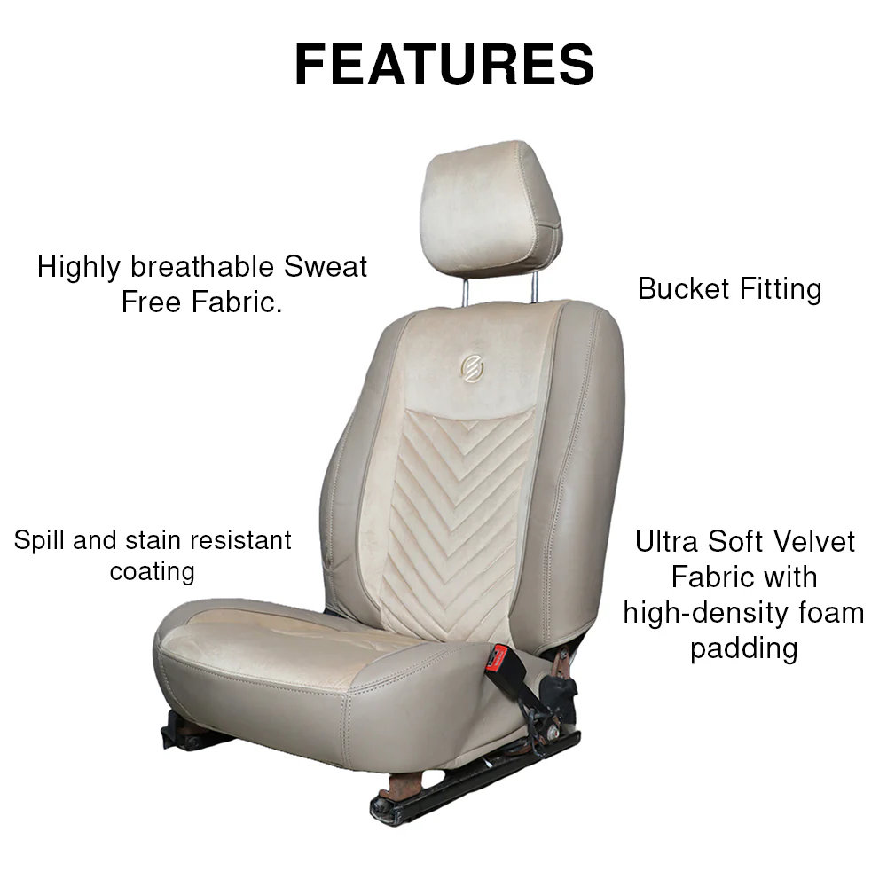 Veloba Softy Velvet Fabric Car Seat Cover For Renault Kiger - Image 9