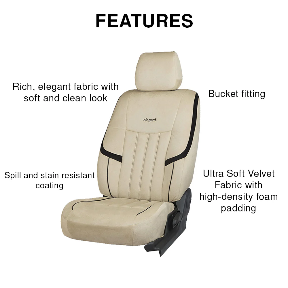 King Velvet Fabric Car Seat Cover For Hyundai Exter - Image 8
