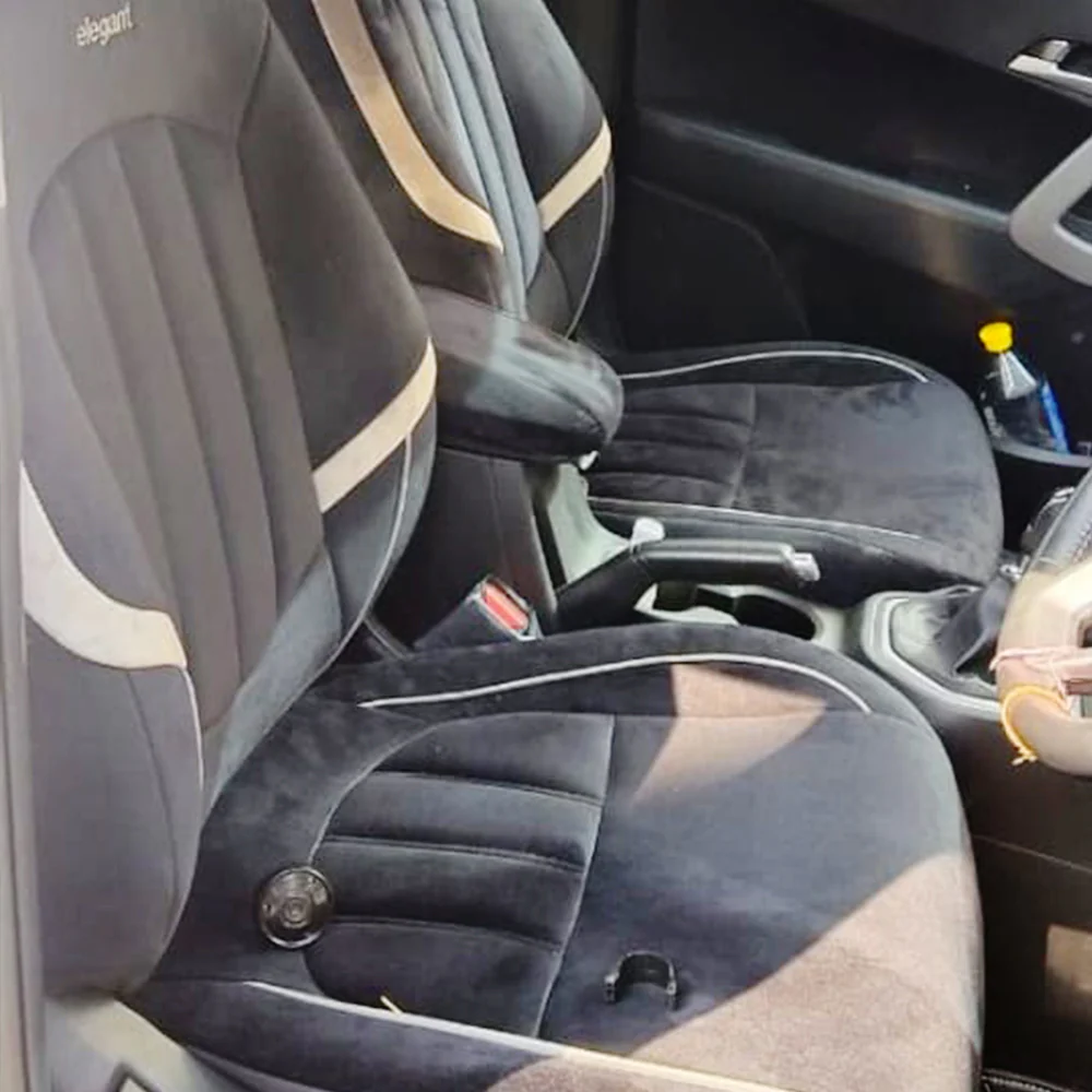 King Velvet Fabric Car Seat Cover For Tata Nexon - Image 2
