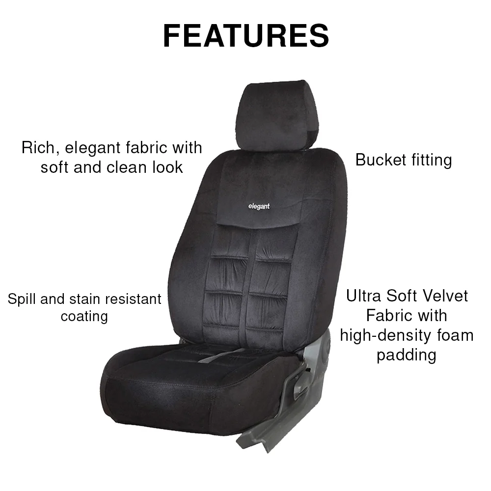 Emperor Velvet Fabric Car Seat Cover For Mahindra KUV100 - Image 4