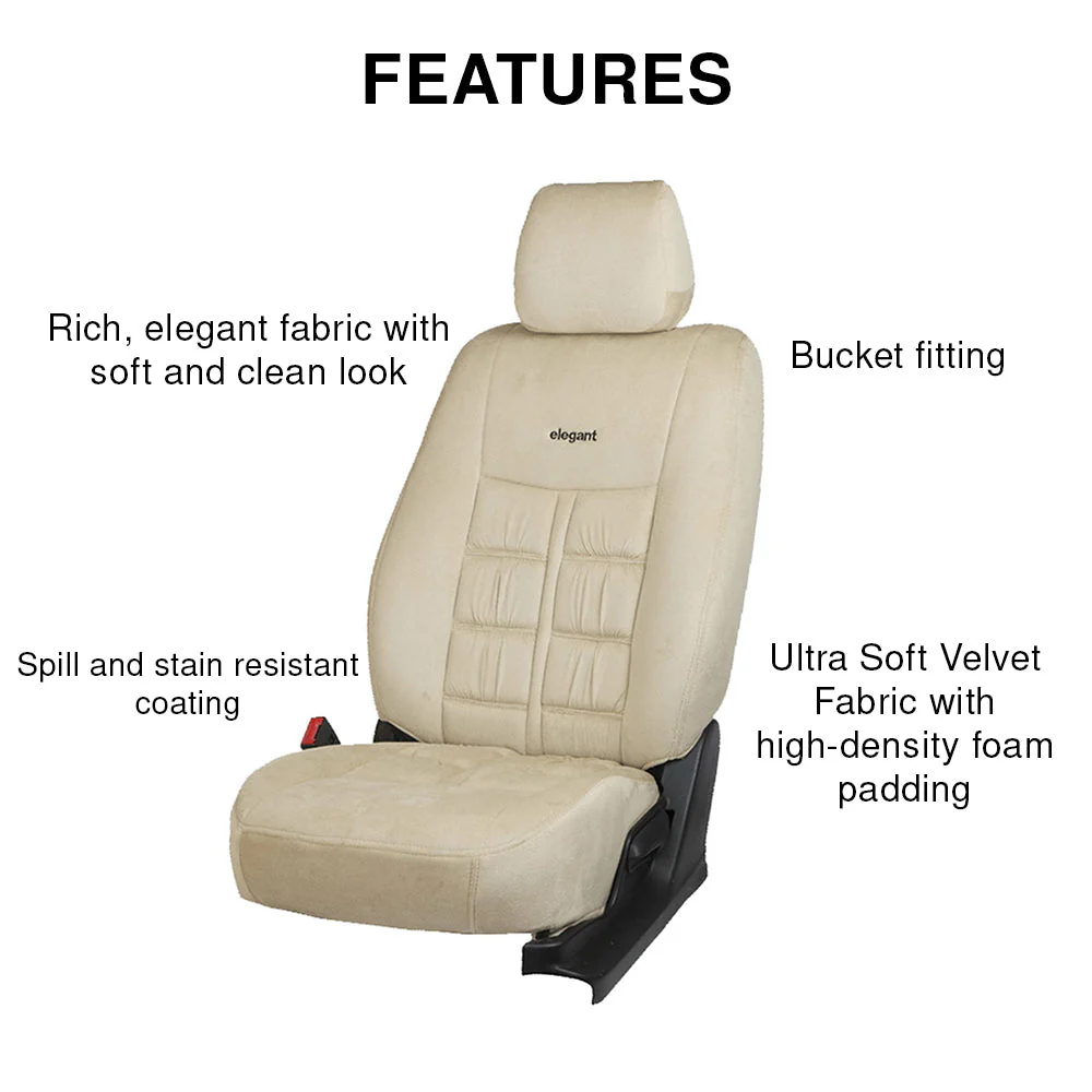 Emperor Velvet Fabric Car Seat Cover For Toyota Taisor - Image 8