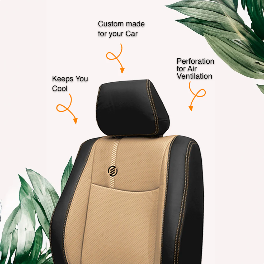 Venti 1 Duo Perforated Art Leather Car Seat Cover For Toyota Hyryder - Image 8